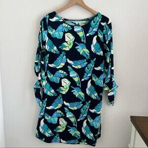 Escapada Living Abstract Tropical Floral Casual Dress Tie Arm Small